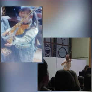 Violin Performance in Concert Hall
