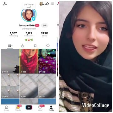 Social Media Profile and Smiling Woman