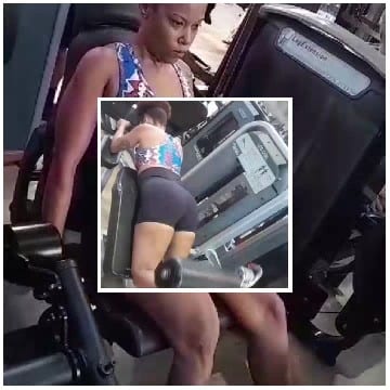 Woman Using Gym Equipment