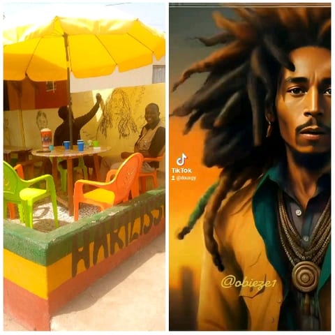 Outdoor Seating and Mural Painting