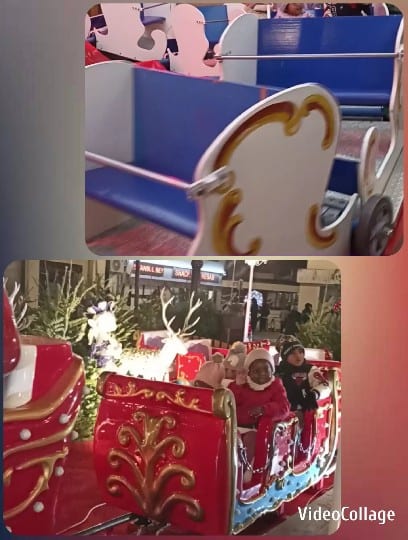 Festive Amusement Ride with Children