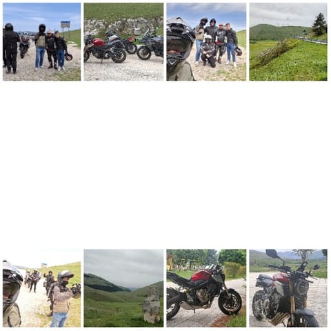 Motorcycle Adventure in Scenic Landscape