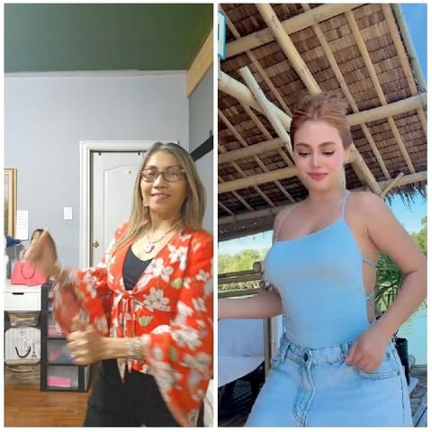 Smiling Women Dancing Indoors And Outdoors