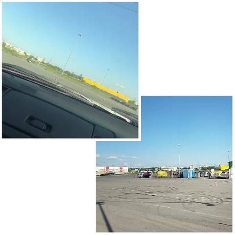 Views from Car and Parking Lot