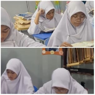 Young Women Studying in Classroom