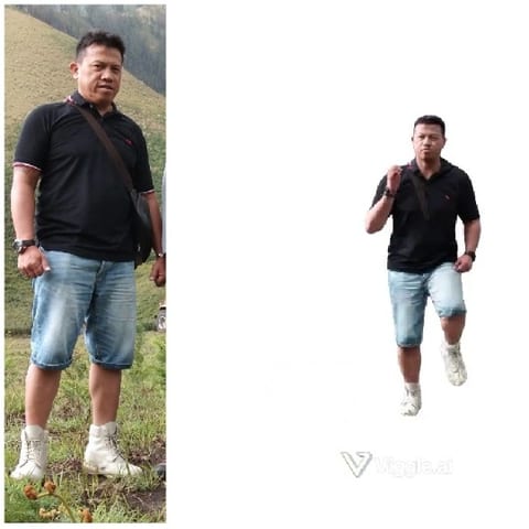 Man Outdoors in Motion
