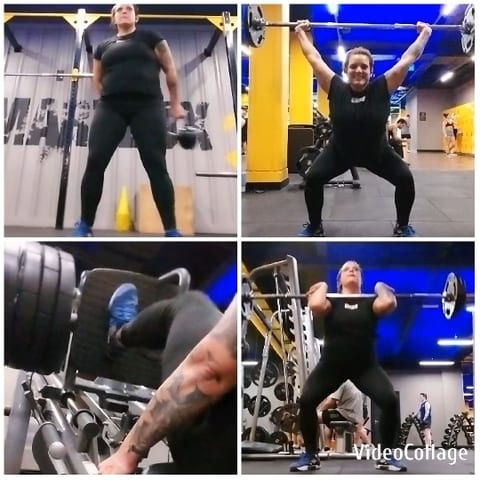 Person Lifting Weights at Gym