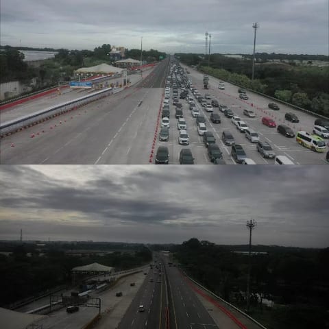 Divided Highway with Traffic Flow