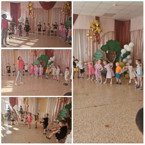 Children's Group Activity in Decorated Room