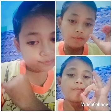 Child Making Gestures Indoors