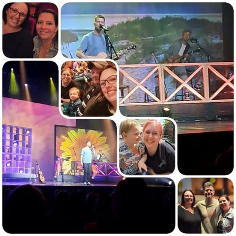 Concert Scene with Musicians and Fans