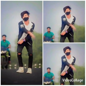 Dancer in Road with Motorcycles