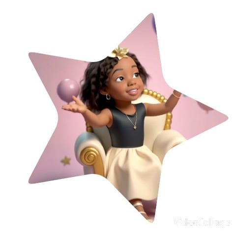 Animated Girl in Stylish Dress