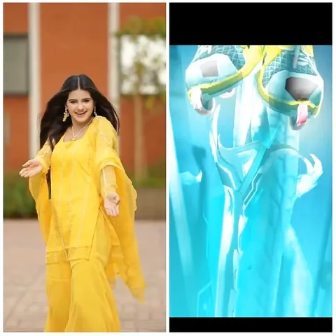 Traditional Clothing and Futuristic Scene