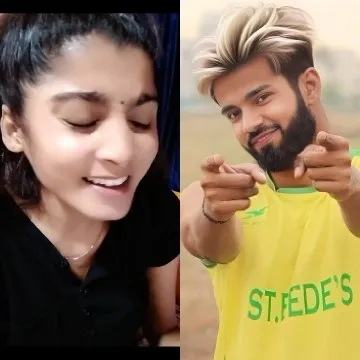 Smiling Woman and Pointing Man