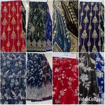 Ornate Embroidered Fabric Pieces