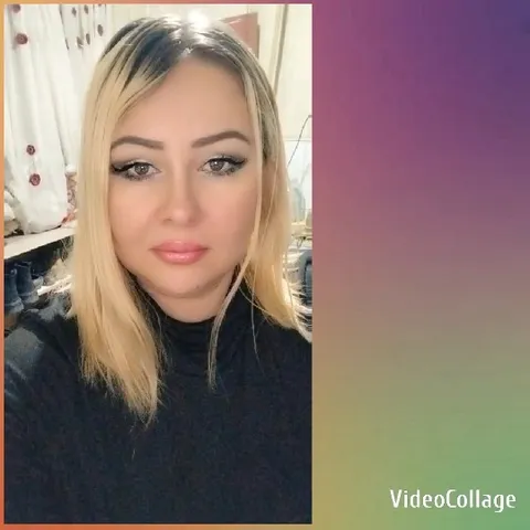 Blonde Woman Posing Indoors with Decor