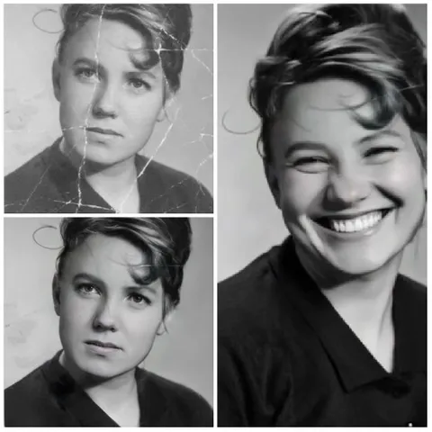 Black and White Woman Expressions