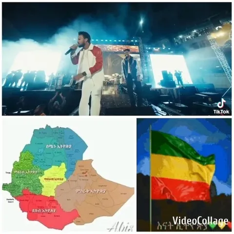Concert Performance with Colorful Flag