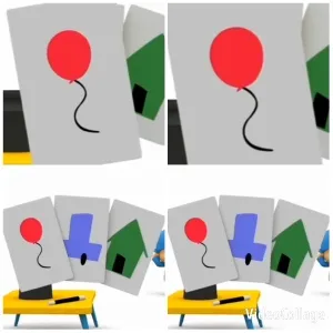 Shapes and Objects on Yellow Surface