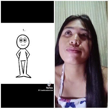 Stick Figure and Floral Top