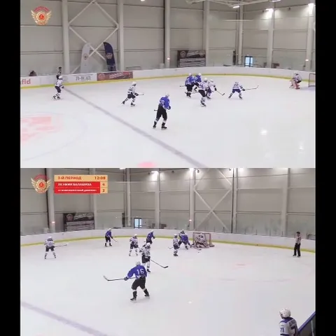 Ice Hockey Game in Progress