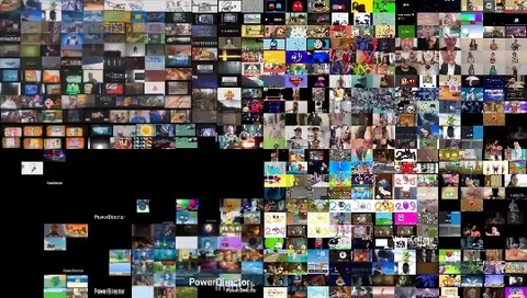 Mosaic of Diverse Thumbnail Images