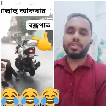 Motorcycle Road Scene with Emojis