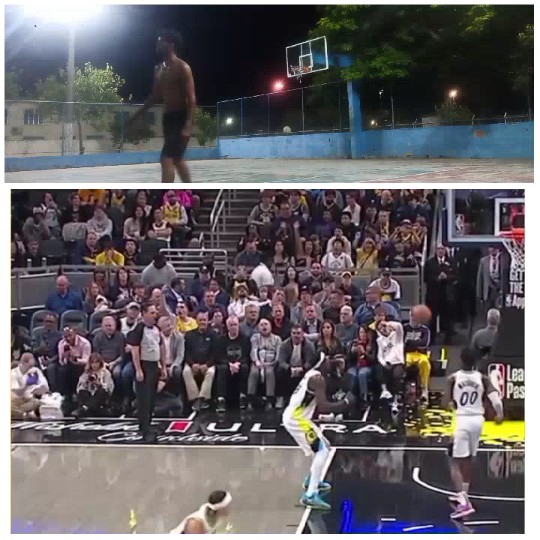 Night Basketball Play and Live Game
