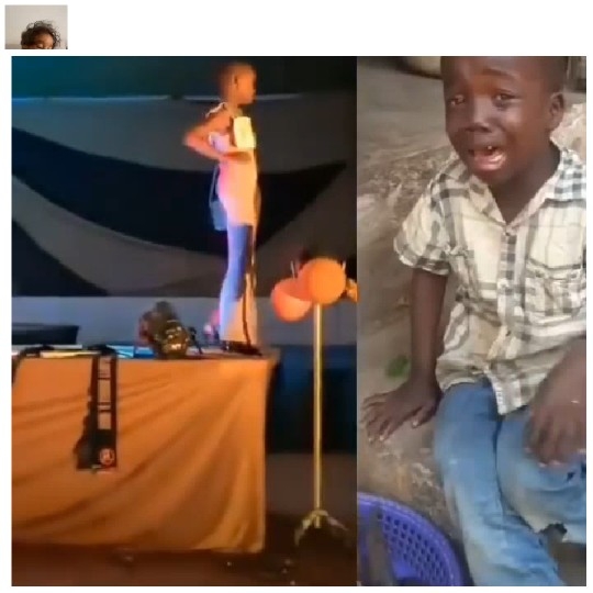 Child on Stage and Upset