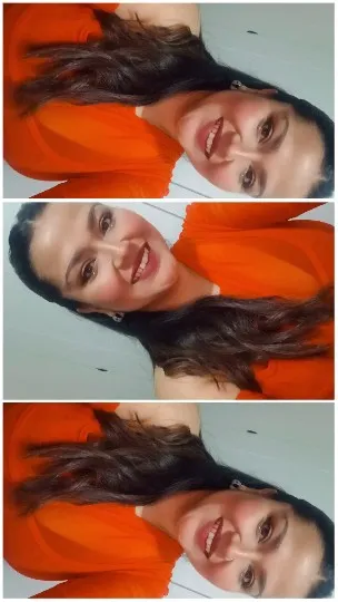 Three Smiling Photos of a Woman