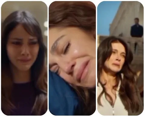Emotional Woman in Different Settings