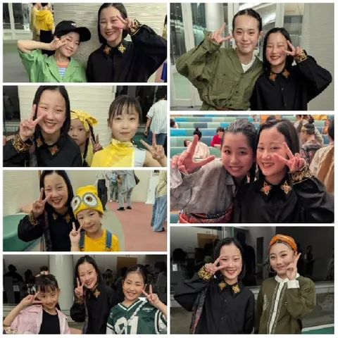 Happy Group with Peace Signs
