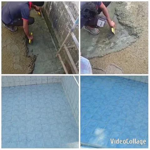 Construction Process with Finished Tiles