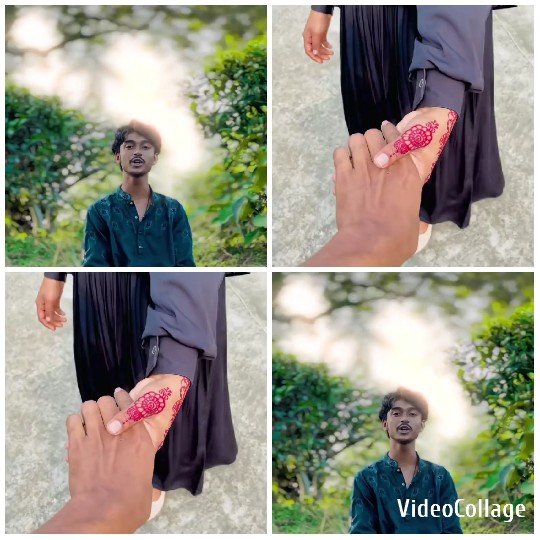 Outdoor Scene with Holding Hands