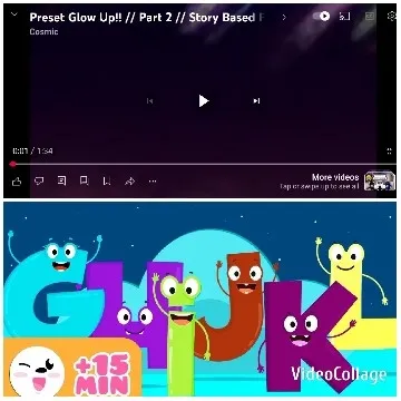 Video Player with Colorful Cartoon
