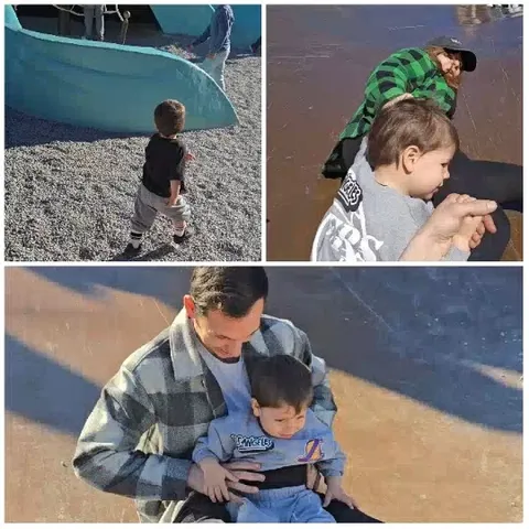 Child at Playground and Adult Interaction