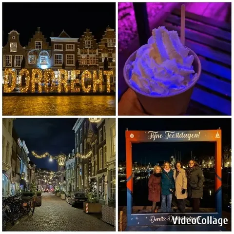 Nighttime Scene and Festive Lights
