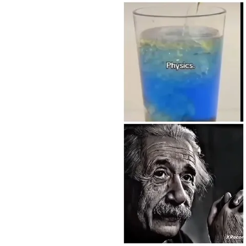 Blue Drink and Distinctive Man