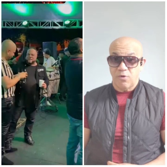 Stage Gathering and Man with Sunglasses
