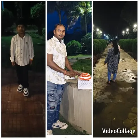 Night Walkway and Cake Cutting