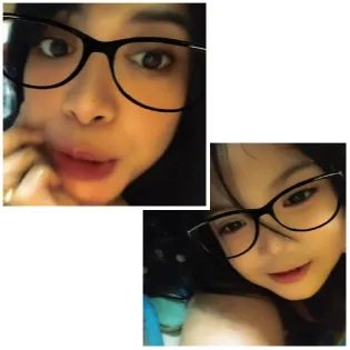 Close-ups of Two People in Glasses