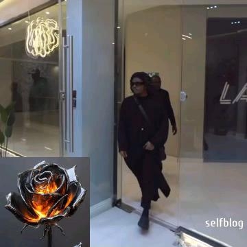 Person Exiting Glass Door