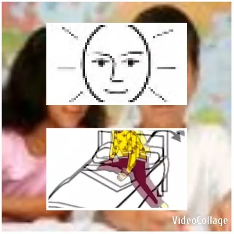 Blurred Background with Illustrations