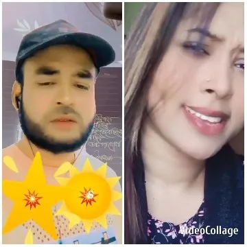 Man and Woman with Animated Graphics
