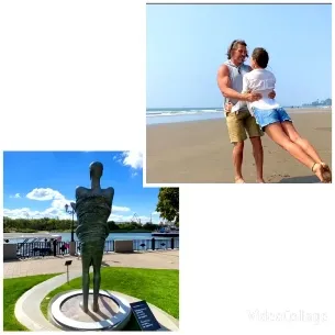Joyful Embrace on the Beach