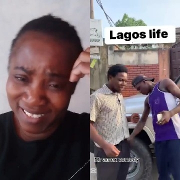 Smiling Person and Street Interaction