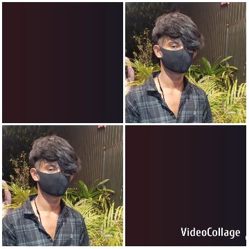 Masked Individual Among Plants