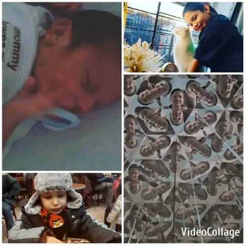 Baby Sleeping and Playing with Cat