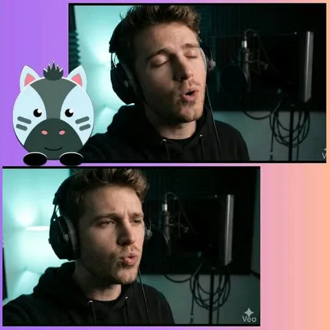 Man with Headphones in Studio